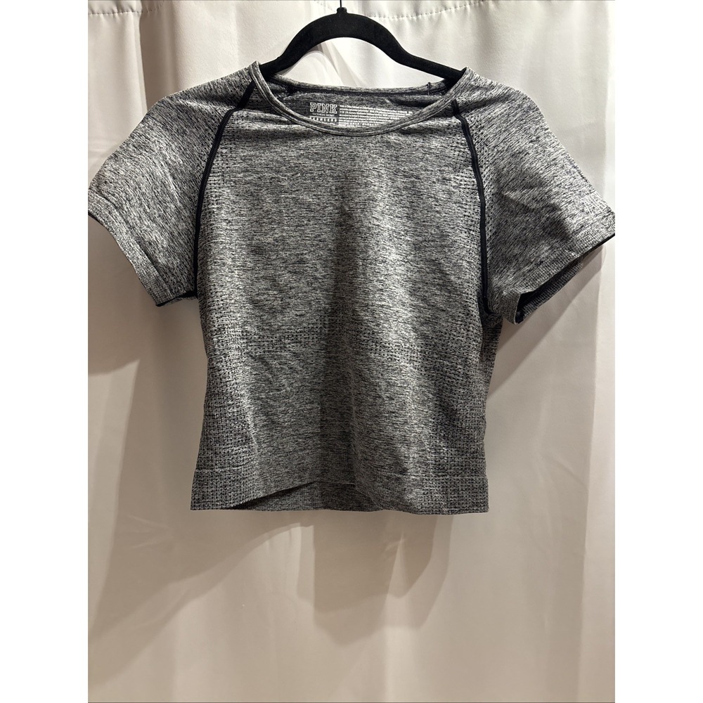 Victoria's Secret PINK Top XL Active Seamless Short Sleeve‎ Activewear Crop Top